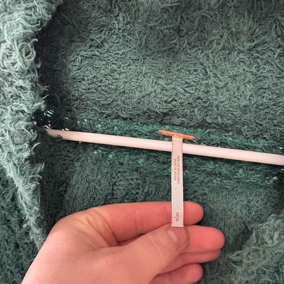 Free People Canyon Green Fuzzy Turtleneck Pullover Sweater - Picture 7 of 10